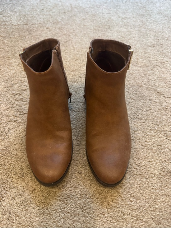 Call It Spring Shoes - Call It Spring Brown Leather Ankle Booties